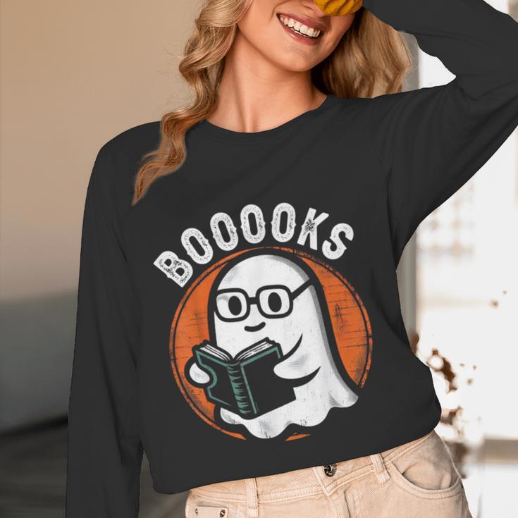 Cute Ghost Book Reading Books Lover Retro Halloween Teacher Women Long Sleeve T-Shirt, novelty gifts, funny gifts Cute Ghost Book Reading Books Lover Retro Halloween Teacher Women Long Sleeve T-Shirt, novelty gifts, funny gifts