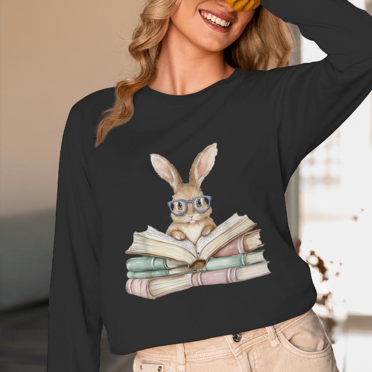 Cute Reading Bunny Glasses Books Bookworm Reader Teacher Women Long Sleeve T-Shirt, novelty gifts, funny gifts Cute Reading Bunny Glasses Books Bookworm Reader Teacher Women Long Sleeve T-Shirt, novelty gifts, funny gifts