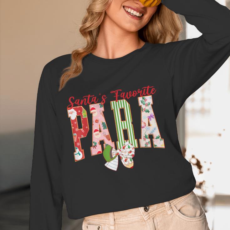Cute Santas Favorite Para Christmas Paraprofessional Teacher Women Long Sleeve T-Shirt, novelty gifts, funny gifts Cute Santas Favorite Para Christmas Paraprofessional Teacher Women Long Sleeve T-Shirt, novelty gifts, funny gifts
