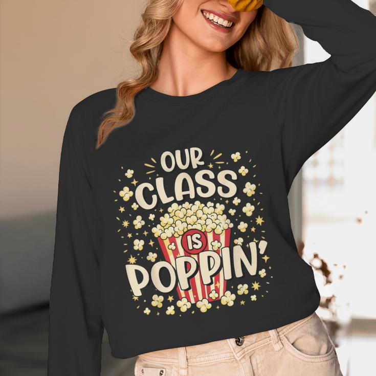 Cute Teacher Popcorn Day Women Long Sleeve T-Shirt, novelty gifts, funny gifts Cute Teacher Popcorn Day Women Long Sleeve T-Shirt, novelty gifts, funny gifts