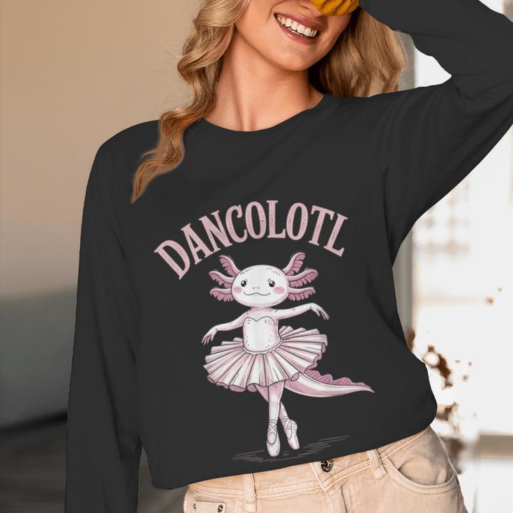 Dancolotl Ballerina Axolotl Ballet Dance Teacher Women Long Sleeve T-Shirt, novelty gifts, funny gifts
