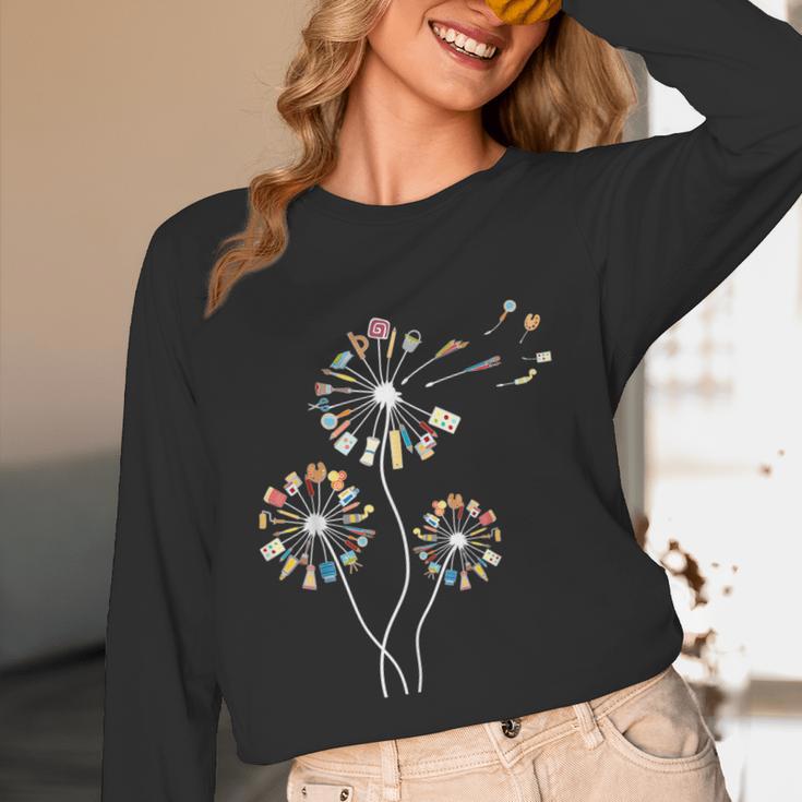 Dandelion Art Shirt For Artist Or Art Teacher Creative Art Women Long Sleeve T-Shirt, novelty gifts, funny gifts