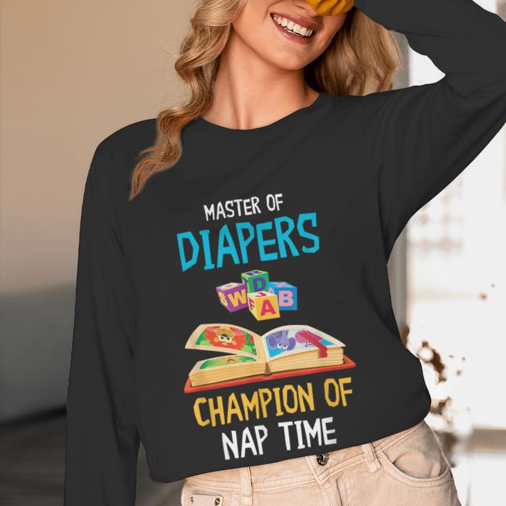 Daycare Provider Master Of Diapers Childcare Teacher Women Long Sleeve T-Shirt, novelty gifts, funny gifts Daycare Provider Master Of Diapers Childcare Teacher Women Long Sleeve T-Shirt, novelty gifts, funny gifts