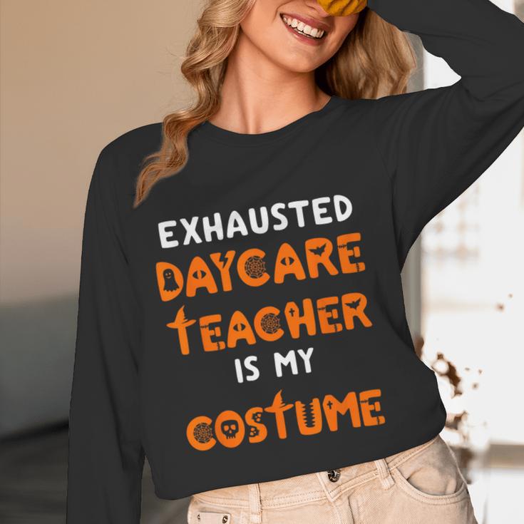 Daycare Teacher Halloween Costume Tired Day Care Shirt Women Long Sleeve T-Shirt, novelty gifts, funny gifts Daycare Teacher Halloween Costume Tired Day Care Shirt Women Long Sleeve T-Shirt, novelty gifts, funny gifts