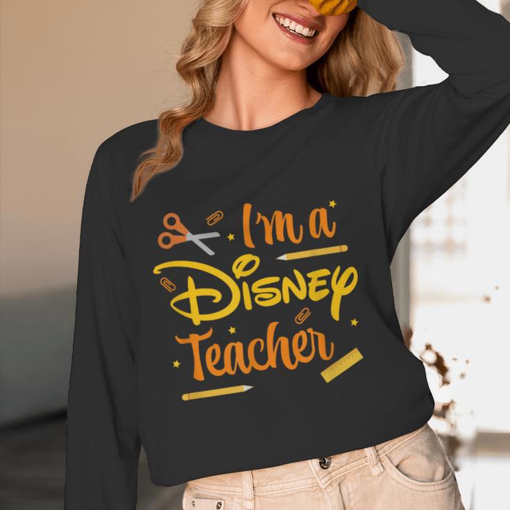 Disney Back To School I'm A Disney Teacher Crafty Logo Women Long Sleeve T-Shirt, novelty gifts, funny gifts Disney Back To School I'm A Disney Teacher Crafty Logo Women Long Sleeve T-Shirt, novelty gifts, funny gifts
