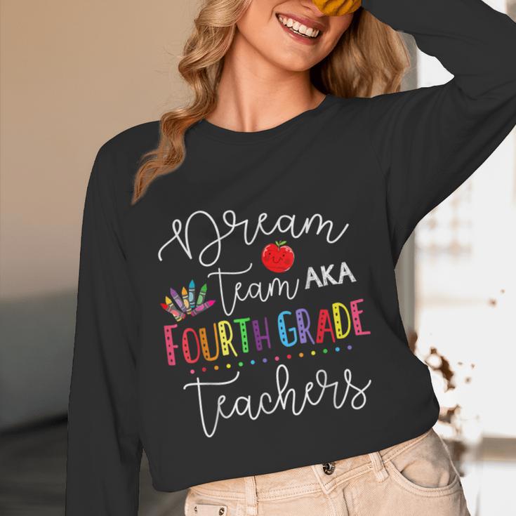 Dream Team Fourth Grade Teachers Back To School 4th Grade Women Long Sleeve T-Shirt, novelty gifts, funny gifts Dream Team Fourth Grade Teachers Back To School 4th Grade Women Long Sleeve T-Shirt, novelty gifts, funny gifts