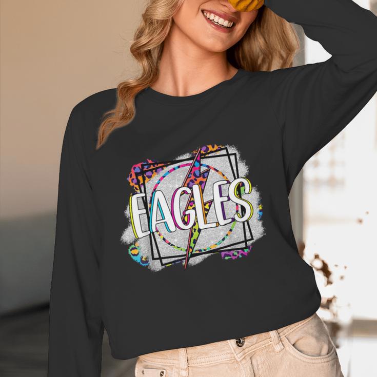 Eagles Teacher School Sports Fan Team Spirit Women Long Sleeve T-Shirt, novelty gifts, funny gifts