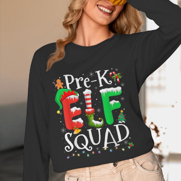 Elf Squad Pre-k Teacher Christmas Child Xmas Women Long Sleeve T-Shirt, novelty gifts, funny gifts