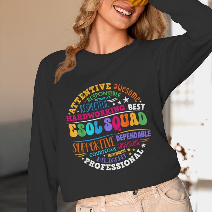 ESOL Squad Teachers And Students Team Back To School Women Long Sleeve T-Shirt, novelty gifts, funny gifts