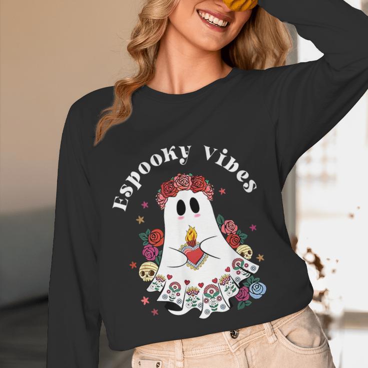 Espooky Vibes Maestra Halloween Spanish Mexican Teacher Women Long Sleeve T-Shirt, novelty gifts, funny gifts Espooky Vibes Maestra Halloween Spanish Mexican Teacher Women Long Sleeve T-Shirt, novelty gifts, funny gifts