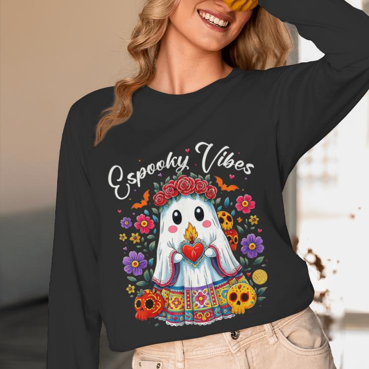 Espooky Vibes Maestra Halloween Spanish Mexican Teacher Women Long Sleeve T-Shirt, novelty gifts, funny gifts Espooky Vibes Maestra Halloween Spanish Mexican Teacher Women Long Sleeve T-Shirt, novelty gifts, funny gifts