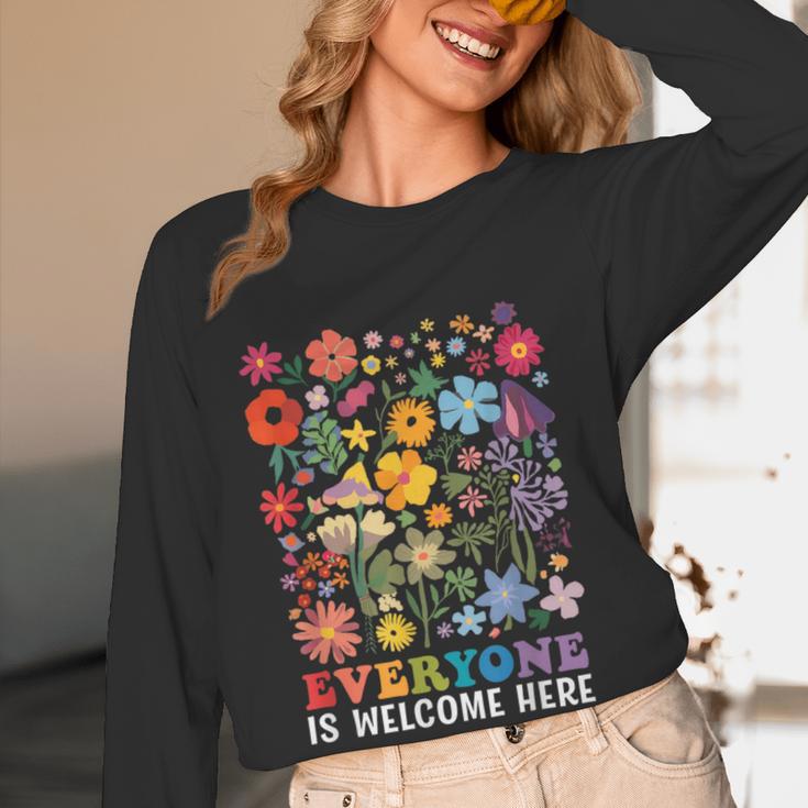 Everyone Is Welcome Here Tshirt Idaho Teacher Support Retro Women Long Sleeve T-Shirt, novelty gifts, funny gifts Everyone Is Welcome Here Tshirt Idaho Teacher Support Retro Women Long Sleeve T-Shirt, novelty gifts, funny gifts