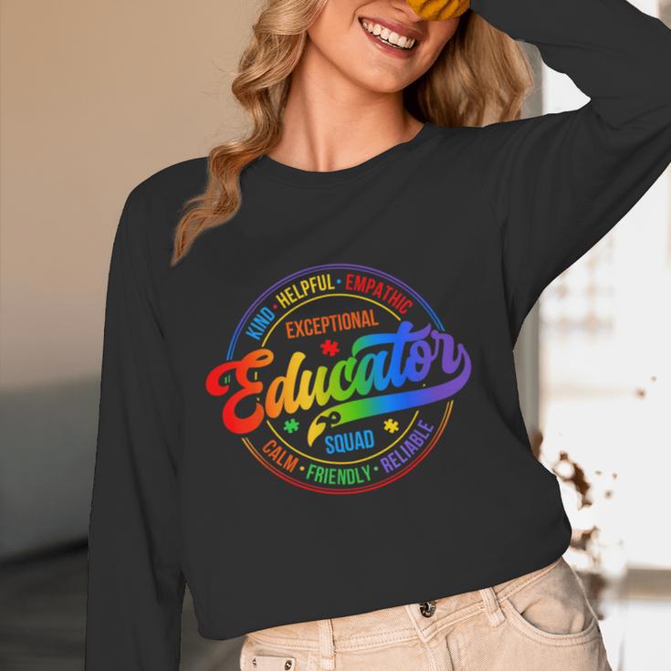 Exceptional Educator Squad Special Education Teacher Autism Women Long Sleeve T-Shirt, novelty gifts, funny gifts Exceptional Educator Squad Special Education Teacher Autism Women Long Sleeve T-Shirt, novelty gifts, funny gifts