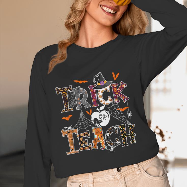Fall Holiday Themed Thanksgiving Halloween Teacher Trick Or Women Long Sleeve T-Shirt, novelty gifts, funny gifts Fall Holiday Themed Thanksgiving Halloween Teacher Trick Or Women Long Sleeve T-Shirt, novelty gifts, funny gifts