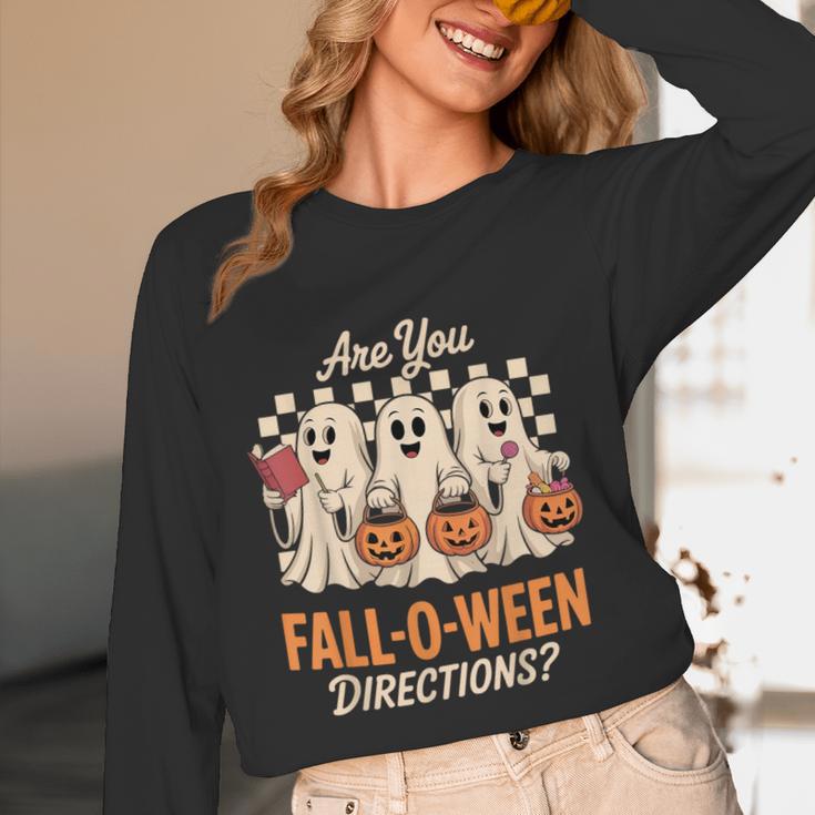 Are You Fall O Ween Directions Teacher Halloween Boo Ghost Women Long Sleeve T-Shirt, novelty gifts, funny gifts Are You Fall O Ween Directions Teacher Halloween Boo Ghost Women Long Sleeve T-Shirt, novelty gifts, funny gifts