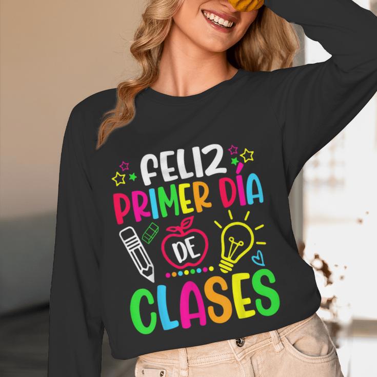 Feliz Primer Dia De Clases Kids Girl Teacher Spanish School Women Long Sleeve T-Shirt, novelty gifts, funny gifts Feliz Primer Dia De Clases Kids Girl Teacher Spanish School Women Long Sleeve T-Shirt, novelty gifts, funny gifts