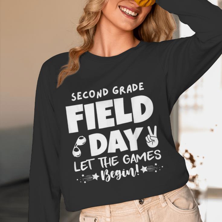 Field Day Second 2nd Grade Orange 2025 Boy Girl Teacher Women Long Sleeve T-Shirt, novelty gifts, funny gifts