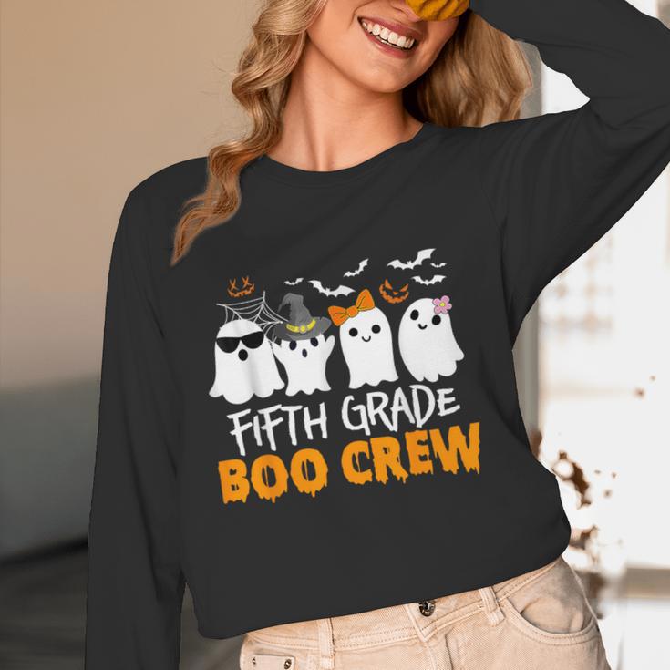 Fifth Grade Boo Crew Halloween Teacher Costume Women Long Sleeve T-Shirt, novelty gifts, funny gifts