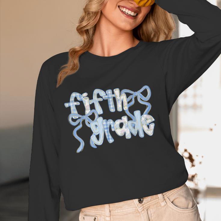 Fifth Grade Team Coquette Bow 5th Grade Teacher Girl Kid Women Long Sleeve T-Shirt, novelty gifts, funny gifts Fifth Grade Team Coquette Bow 5th Grade Teacher Girl Kid Women Long Sleeve T-Shirt, novelty gifts, funny gifts