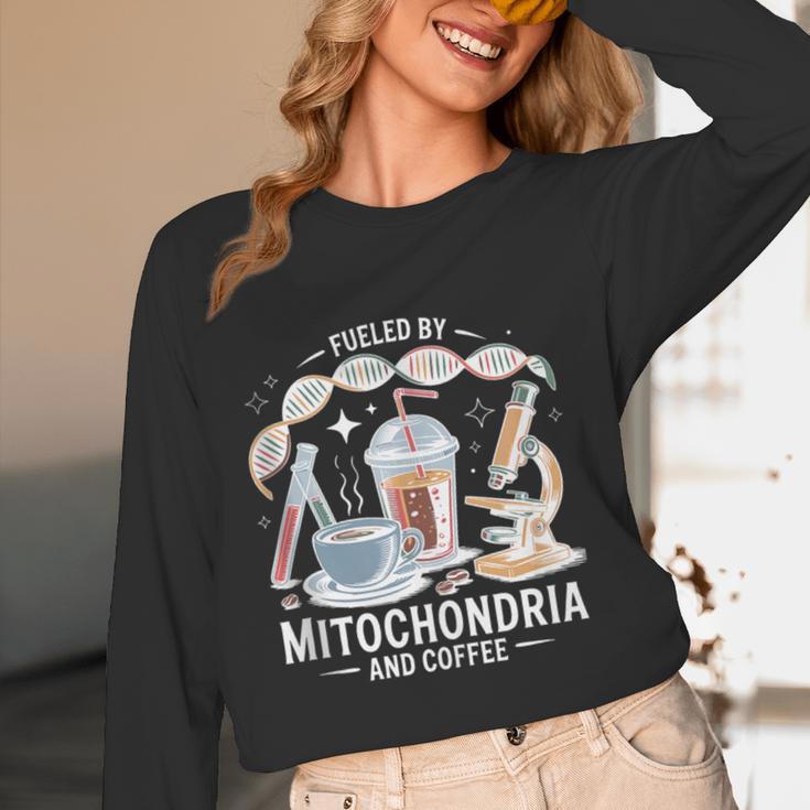 Fueled By Mitochondria Coffee Science Teacher Student Women Long Sleeve T-Shirt, novelty gifts, funny gifts Fueled By Mitochondria Coffee Science Teacher Student Women Long Sleeve T-Shirt, novelty gifts, funny gifts