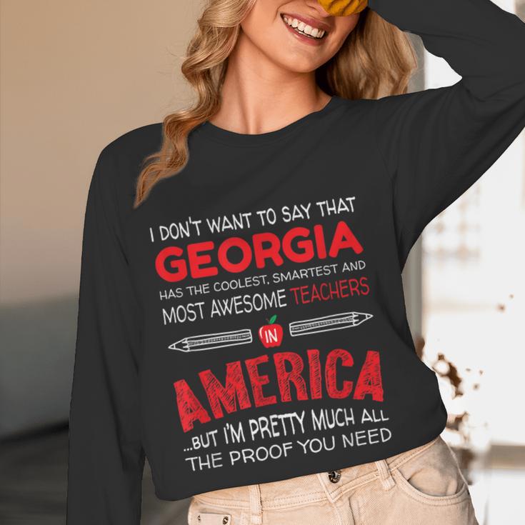 Georgia Teachers Classroom Tshirt Women Long Sleeve T-Shirt, novelty gifts, funny gifts