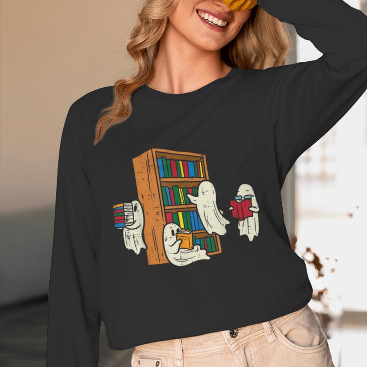 Ghosts Reading Books Teacher Halloween Librarian Boooks Women Long Sleeve T-Shirt, novelty gifts, funny gifts Ghosts Reading Books Teacher Halloween Librarian Boooks Women Long Sleeve T-Shirt, novelty gifts, funny gifts