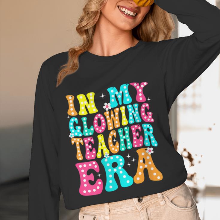 In My Glowing Teacher Era Groovy Colorful Bright Women Long Sleeve T-Shirt, novelty gifts, funny gifts In My Glowing Teacher Era Groovy Colorful Bright Women Long Sleeve T-Shirt, novelty gifts, funny gifts