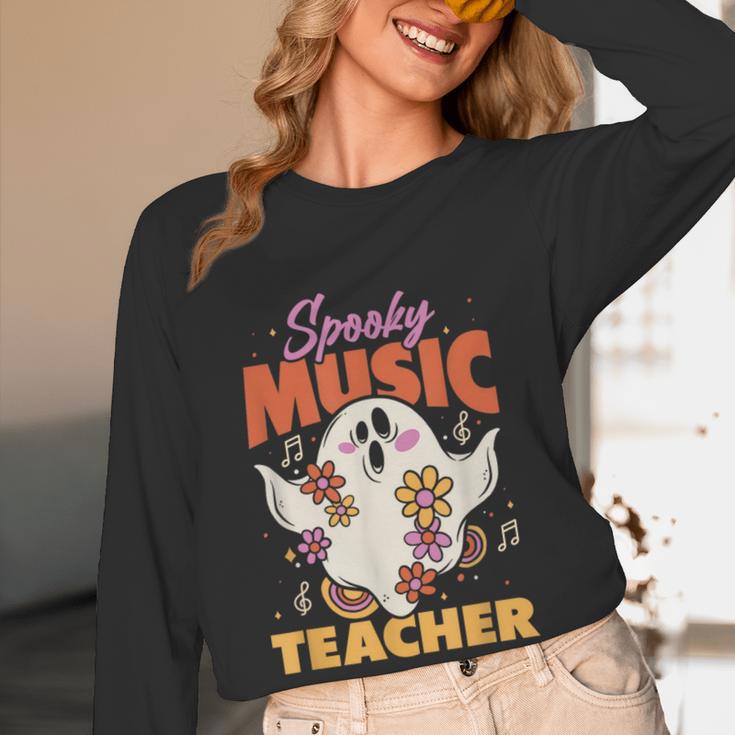Groovy Faboolous Spooky Music Teacher Halloween Men Women Women Long Sleeve T-Shirt, novelty gifts, funny gifts