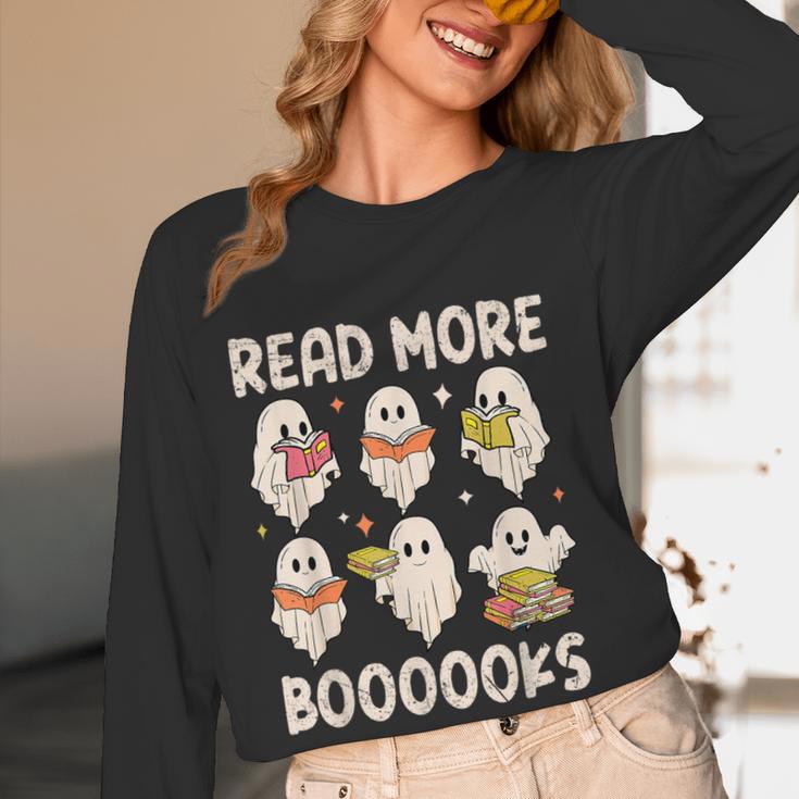 Groovy Halloween Ghost Read More Boooooks Librarian Teacher For Men Women Kids Women Long Sleeve T-Shirt, novelty gifts, funny gifts Groovy Halloween Ghost Read More Boooooks Librarian Teacher For Men Women Kids Women Long Sleeve T-Shirt, novelty gifts, funny gifts