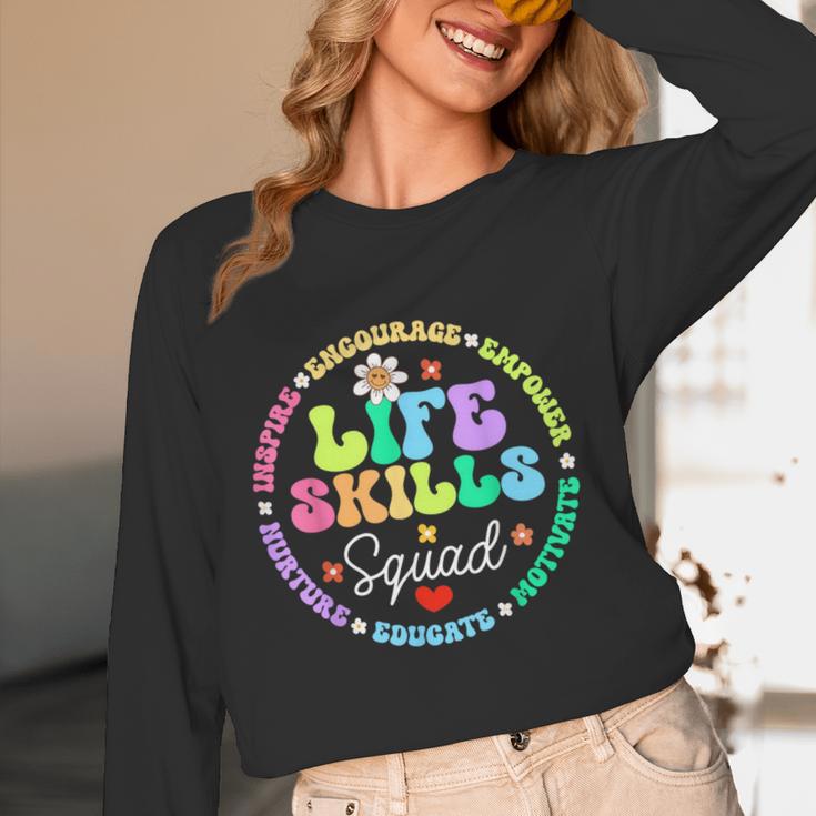 Groovy Life Skills Squad Teacher Special Ed SPED Team Crew Women Long Sleeve T-Shirt, novelty gifts, funny gifts Groovy Life Skills Squad Teacher Special Ed SPED Team Crew Women Long Sleeve T-Shirt, novelty gifts, funny gifts