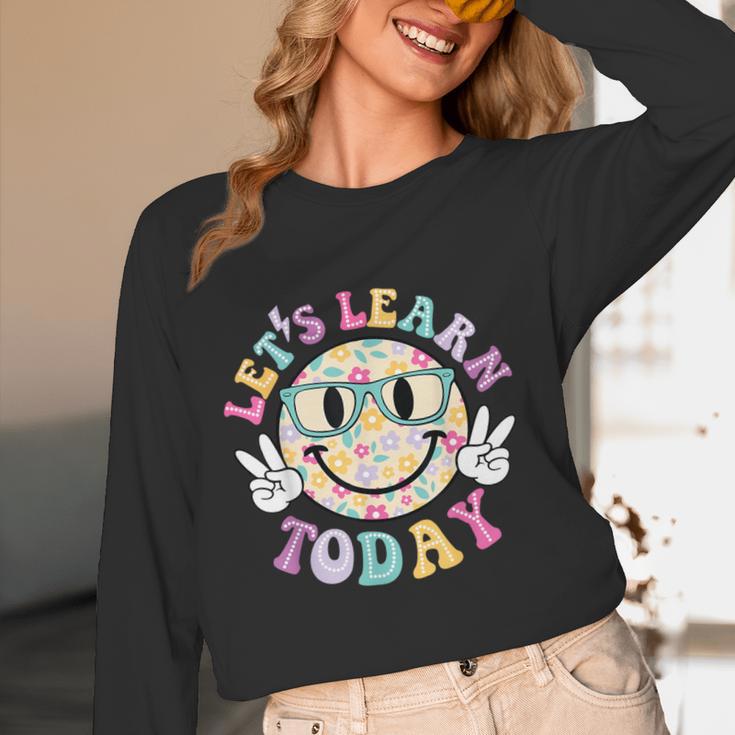 Groovy Retro Lets Learn Today Teacher Student Back To School Women Long Sleeve T-Shirt, novelty gifts, funny gifts Groovy Retro Lets Learn Today Teacher Student Back To School Women Long Sleeve T-Shirt, novelty gifts, funny gifts