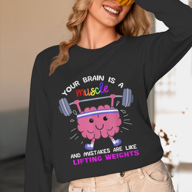 Growth Mindset Teacher Shirt Inspirational Shirts Women Long Sleeve T-Shirt, novelty gifts, funny gifts