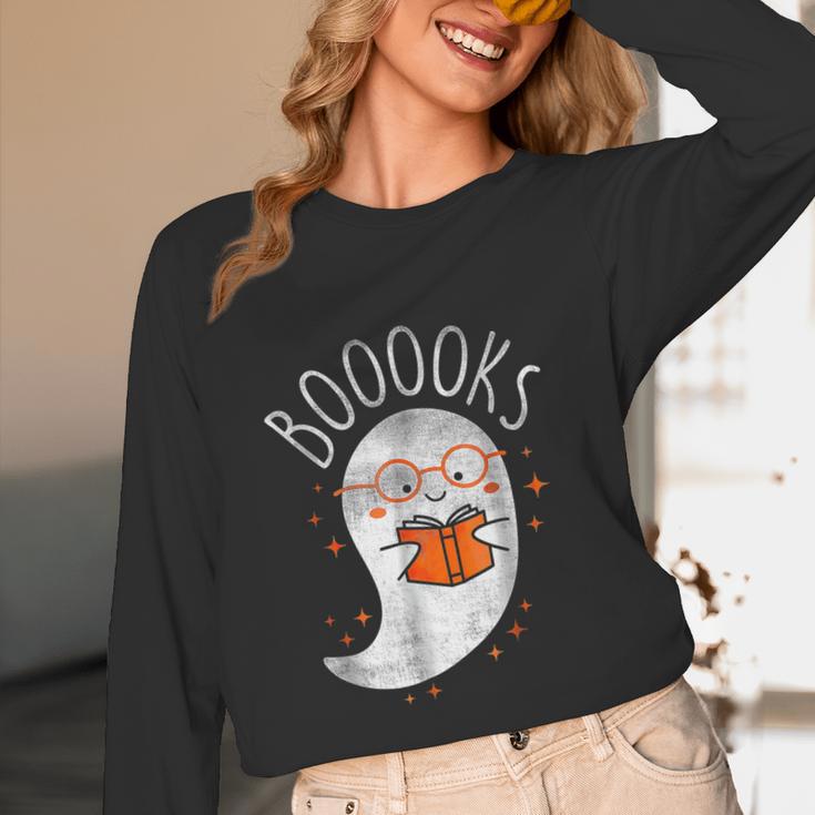Halloween Cute Ghost Book Reading Teacher Women Long Sleeve T-Shirt, novelty gifts, funny gifts Halloween Cute Ghost Book Reading Teacher Women Long Sleeve T-Shirt, novelty gifts, funny gifts