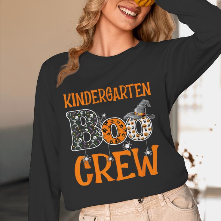 Halloween Kindergarten Boo Crew Kinder Teacher Student Women Long Sleeve T-Shirt, novelty gifts, funny gifts Halloween Kindergarten Boo Crew Kinder Teacher Student Women Long Sleeve T-Shirt, novelty gifts, funny gifts