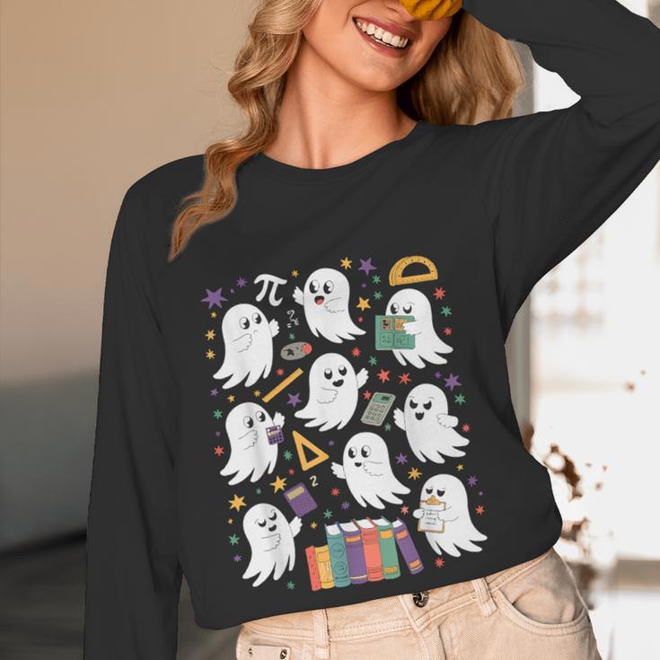 Halloween Math Teacher Ghost Math Teacher Spooky Halloween Women Long Sleeve T-Shirt, novelty gifts, funny gifts Halloween Math Teacher Ghost Math Teacher Spooky Halloween Women Long Sleeve T-Shirt, novelty gifts, funny gifts