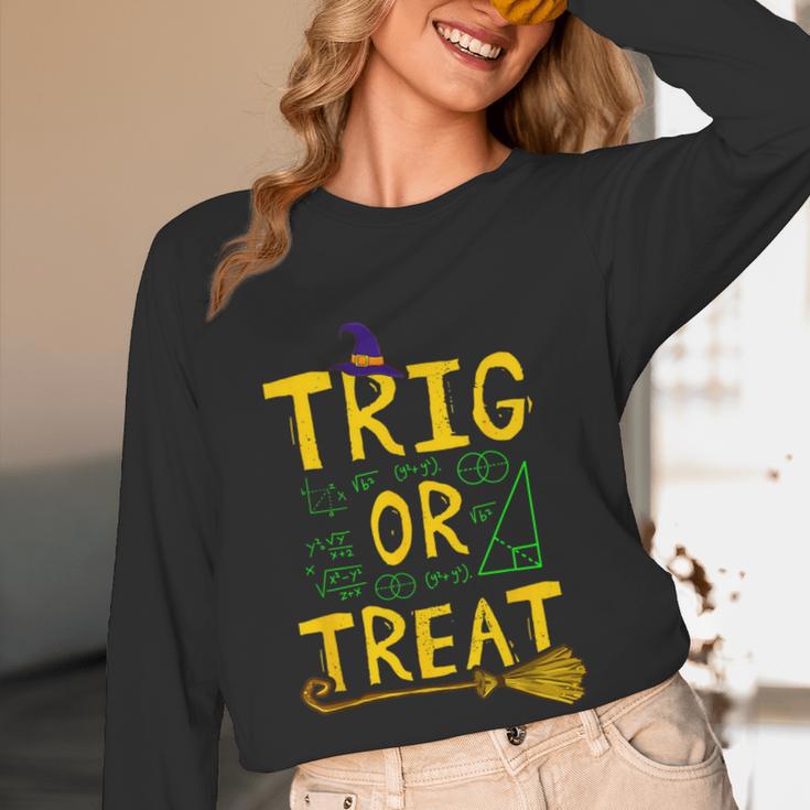 Halloween Math Teacher Trig Or Treat Student School College Women Long Sleeve T-Shirt, novelty gifts, funny gifts Halloween Math Teacher Trig Or Treat Student School College Women Long Sleeve T-Shirt, novelty gifts, funny gifts