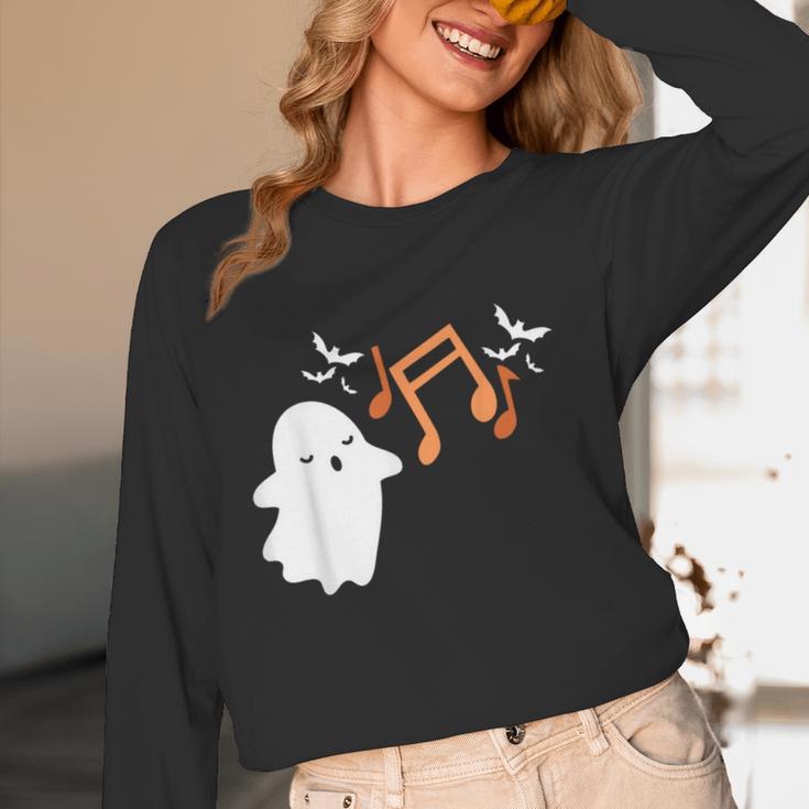 Halloween Music Note Ghost Teacher Fall Musical Instrument Women Long Sleeve T-Shirt, novelty gifts, funny gifts Halloween Music Note Ghost Teacher Fall Musical Instrument Women Long Sleeve T-Shirt, novelty gifts, funny gifts