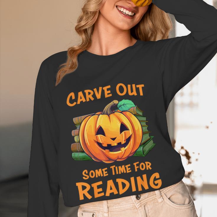 Halloween Teacher Librarian Pumpkin Reading Books Men Women Kids Women Long Sleeve T-Shirt, novelty gifts, funny gifts Halloween Teacher Librarian Pumpkin Reading Books Men Women Kids Women Long Sleeve T-Shirt, novelty gifts, funny gifts