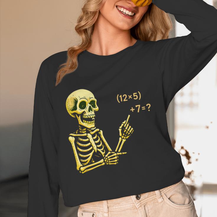 Halloween Teacher Six Seven 6 7 Skeleton Spooky Costume Women Long Sleeve T-Shirt, novelty gifts, funny gifts Halloween Teacher Six Seven 6 7 Skeleton Spooky Costume Women Long Sleeve T-Shirt, novelty gifts, funny gifts