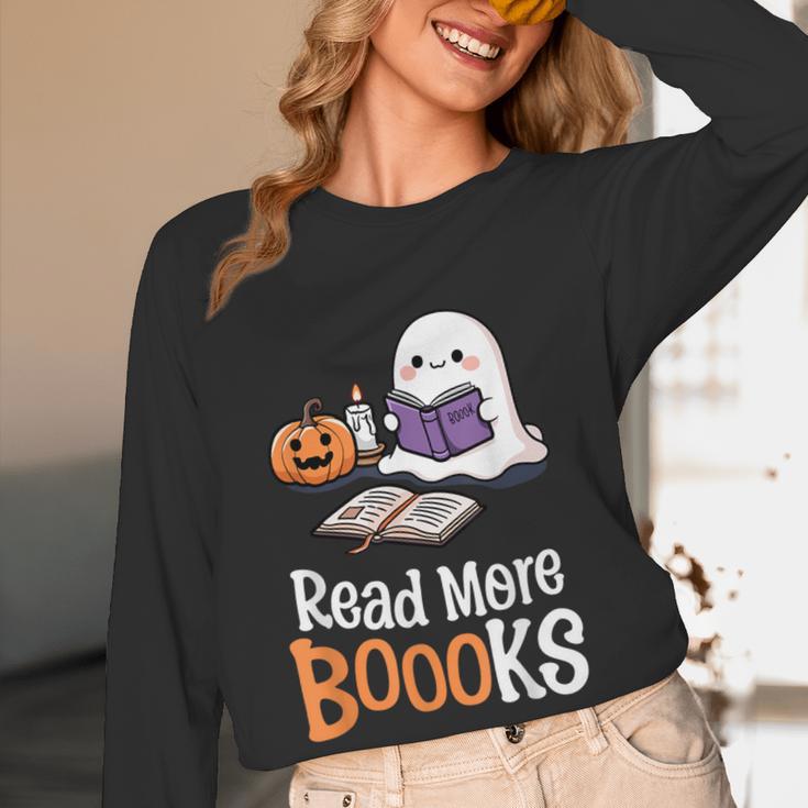 Halloween Teacher Women Cute Reading Ghost Read More Books Women Long Sleeve T-Shirt, novelty gifts, funny gifts Halloween Teacher Women Cute Reading Ghost Read More Books Women Long Sleeve T-Shirt, novelty gifts, funny gifts