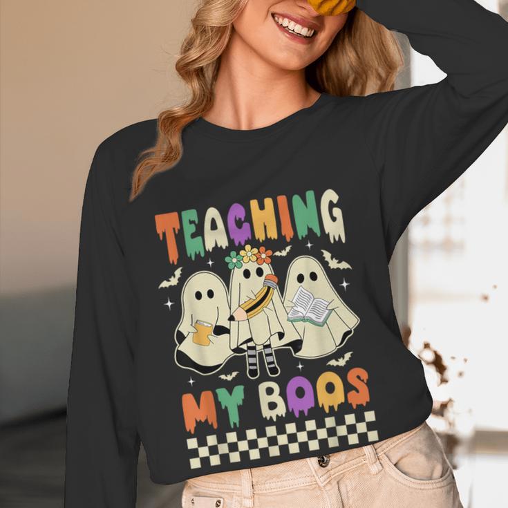 Halloween Teaching My Boos Cute Ghost Teacher Life Costume Women Long Sleeve T-Shirt, novelty gifts, funny gifts Halloween Teaching My Boos Cute Ghost Teacher Life Costume Women Long Sleeve T-Shirt, novelty gifts, funny gifts