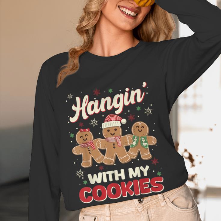 Hangin With My Cookies Gingerbread Man Xmas Teacher Women Long Sleeve T-Shirt, novelty gifts, funny gifts Hangin With My Cookies Gingerbread Man Xmas Teacher Women Long Sleeve T-Shirt, novelty gifts, funny gifts