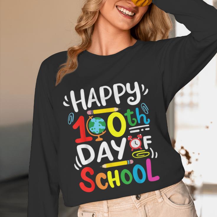 Happy 100th Day Of School 100 Days Of School Teacher Student Women Long Sleeve T-Shirt, novelty gifts, funny gifts Happy 100th Day Of School 100 Days Of School Teacher Student Women Long Sleeve T-Shirt, novelty gifts, funny gifts