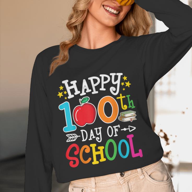 Happy 100th Day Of School Teachers 100 Days Of School Kids Women Long Sleeve T-Shirt, novelty gifts, funny gifts Happy 100th Day Of School Teachers 100 Days Of School Kids Women Long Sleeve T-Shirt, novelty gifts, funny gifts