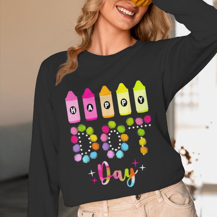 Happy Dot Day 2025 Teacher Kids Girls Colorful Polka Dot Day Women Long Sleeve T-Shirt, novelty gifts, funny gifts Happy Dot Day 2025 Teacher Kids Girls Colorful Polka Dot Day Women Long Sleeve T-Shirt, novelty gifts, funny gifts