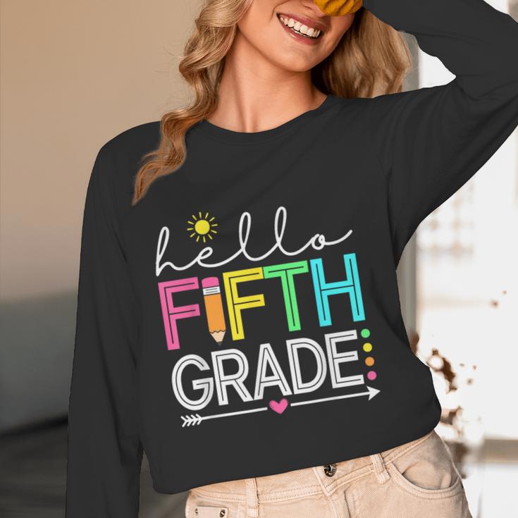 Hello Fifth Grade Teacher Student 5th Grade Back To School Women Long Sleeve T-Shirt, novelty gifts, funny gifts Hello Fifth Grade Teacher Student 5th Grade Back To School Women Long Sleeve T-Shirt, novelty gifts, funny gifts