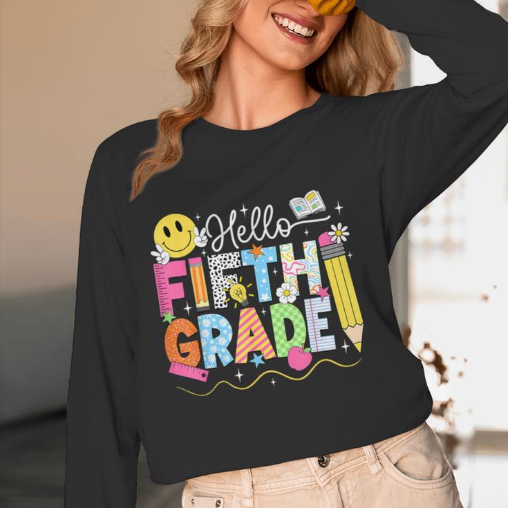 Hello Fifth Grade Team 5th Grade Back To School Teacher Kids Women Long Sleeve T-Shirt, novelty gifts, funny gifts Hello Fifth Grade Team 5th Grade Back To School Teacher Kids Women Long Sleeve T-Shirt, novelty gifts, funny gifts