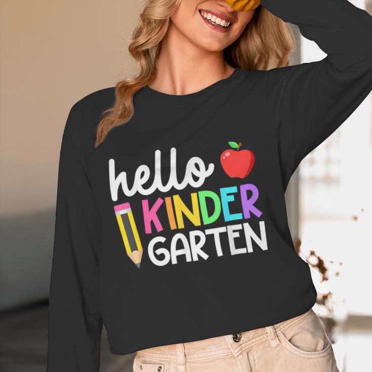 Hello Kindergarten Team Kinder Back To School Teacher Kids Women Long Sleeve T-Shirt, novelty gifts, funny gifts Hello Kindergarten Team Kinder Back To School Teacher Kids Women Long Sleeve T-Shirt, novelty gifts, funny gifts