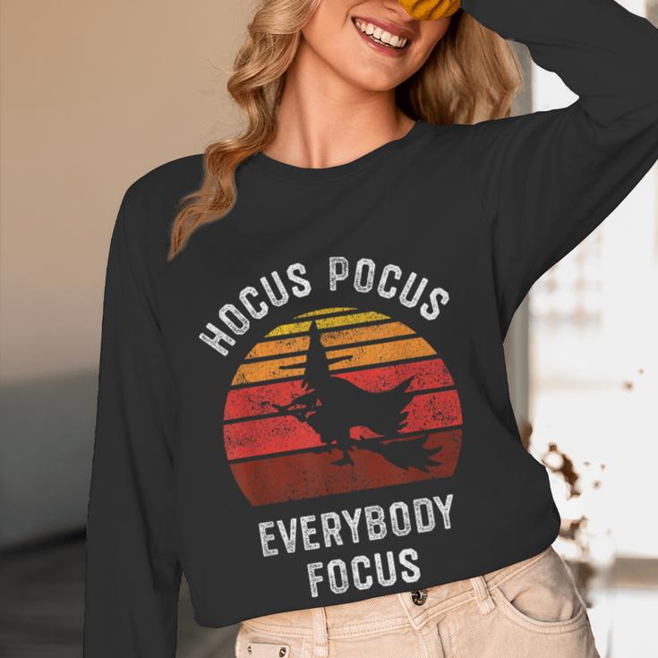 Hocus Pocus Everybody Focus Witch Halloween Teacher Women Women Long Sleeve T-Shirt, novelty gifts, funny gifts Hocus Pocus Everybody Focus Witch Halloween Teacher Women Women Long Sleeve T-Shirt, novelty gifts, funny gifts