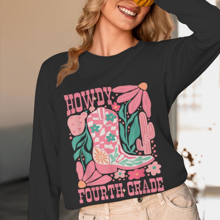 Howdy Fourth Grade Western 4th Grade Teacher Cowboy Cowgirl Women Long Sleeve T-Shirt, novelty gifts, funny gifts Howdy Fourth Grade Western 4th Grade Teacher Cowboy Cowgirl Women Long Sleeve T-Shirt, novelty gifts, funny gifts
